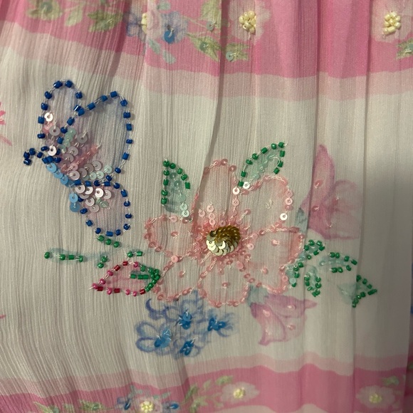 Fillyboo Pink and White Long Sleeve Maxi Dress - Picture 5 of 11